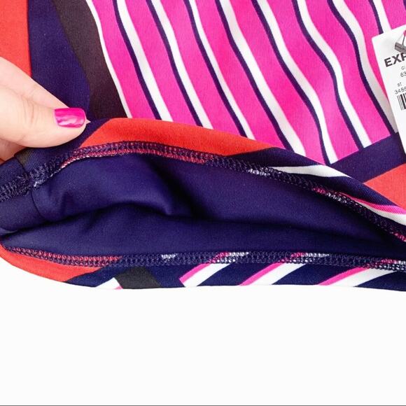 Express Strappy Striped Crop Top Brightly Colored Colorful NWT Medium Going Out - Picture 11 of 11